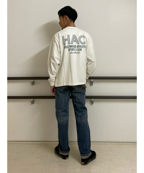 Right-on（ライトオン）の「【Hollywood athletic co】バックプリントロングTシャツ（Tシャツ/カットソー・メンズ・ホワイト/グリーン・XL/L/M）」の18枚目の写真