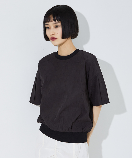 NOMINE(ノミネ)の「シワ加工 リンクル Tシャツ(Tシャツ/カットソー・レディース・ホワイト/ブルー/ブラック/ブラウン/セージグリーン/ブラック系その他・フリー)」の18枚目の写真