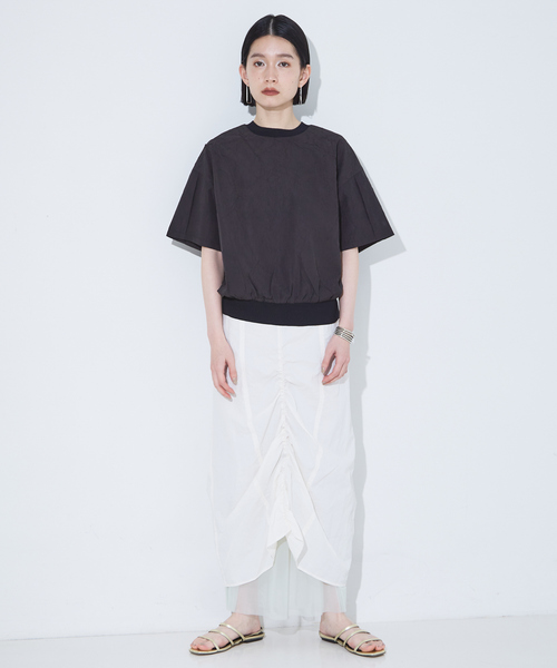 NOMINE(ノミネ)の「シワ加工 リンクル Tシャツ(Tシャツ/カットソー・レディース・ホワイト/ブルー/ブラック/ブラウン/セージグリーン/ブラック系その他・フリー)」の19枚目の写真