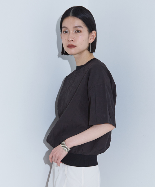 NOMINE(ノミネ)の「シワ加工 リンクル Tシャツ(Tシャツ/カットソー・レディース・ホワイト/ブルー/ブラック/ブラウン/セージグリーン/ブラック系その他・フリー)」の20枚目の写真