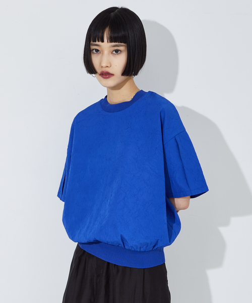 NOMINE（ノミネ）の「シワ加工 リンクル Tシャツ（Tシャツ/カットソー・レディース・ホワイト/ブルー/ブラック/ブラウン/セージグリーン/ブラック系その他・フリー）」の11枚目の写真