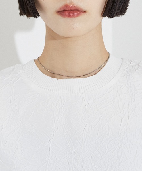 NOMINE（ノミネ）の「シワ加工 リンクル Tシャツ（Tシャツ/カットソー・レディース・ホワイト/ブルー/ブラック/ブラウン/セージグリーン/ブラック系その他・フリー）」の19枚目の写真