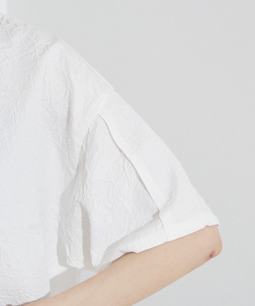 NOMINE（ノミネ）の「シワ加工 リンクル Tシャツ（Tシャツ/カットソー・レディース・ホワイト/ブルー/ブラック/ブラウン/セージグリーン/ブラック系その他・フリー）」の20枚目の写真
