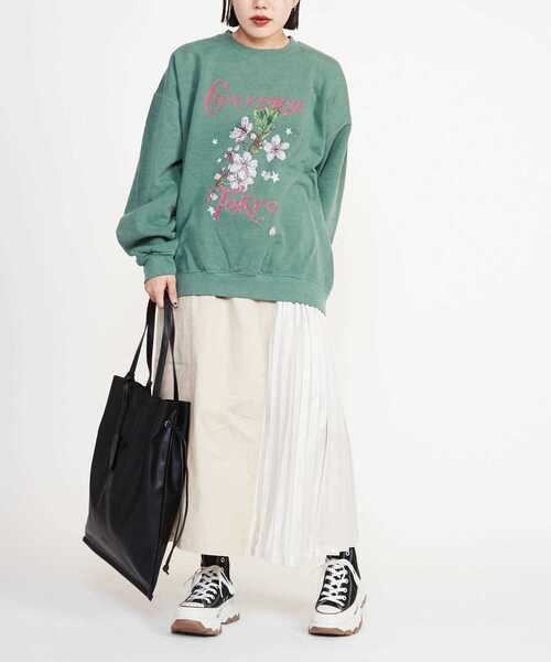 CONVERSE TOKYO（コンバーストウキョウ）の「CANVAS GATHERED TOTE BAG（トートバッグ・レディース・ブラック系その他/ブラック/ベージュ/グリーン系その他・FREE）」の17枚目の写真