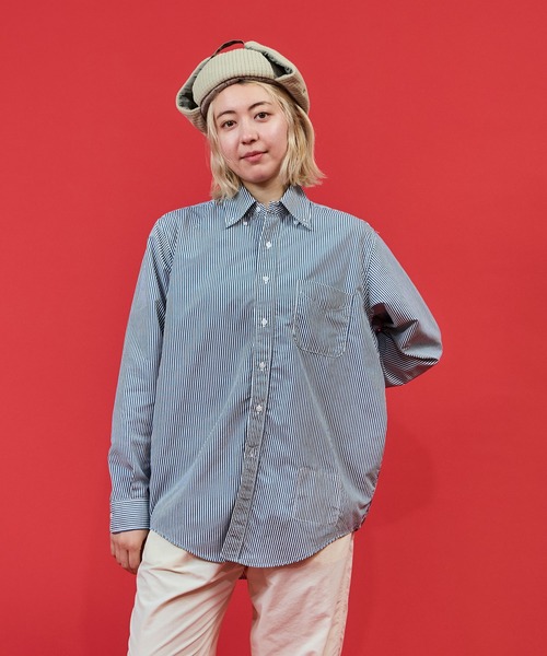 BURLAP OUTFITTER（バーラップアウトフィッター）の「GENERAL B.D. SHIRT PRINTED / ジェネラル ボタンダウン シャツ（シャツ/ブラウス・メンズ・チャコールグレー/ブルー・LARGE/MEDIUM/X-LARGE/SMALL）」の2枚目の写真