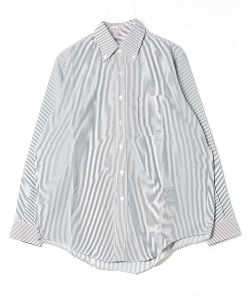 BURLAP OUTFITTER（バーラップアウトフィッター）の「GENERAL B.D. SHIRT PRINTED / ジェネラル ボタンダウン シャツ（シャツ/ブラウス・メンズ・チャコールグレー/ブルー・LARGE/MEDIUM/X-LARGE/SMALL）」の9枚目の写真