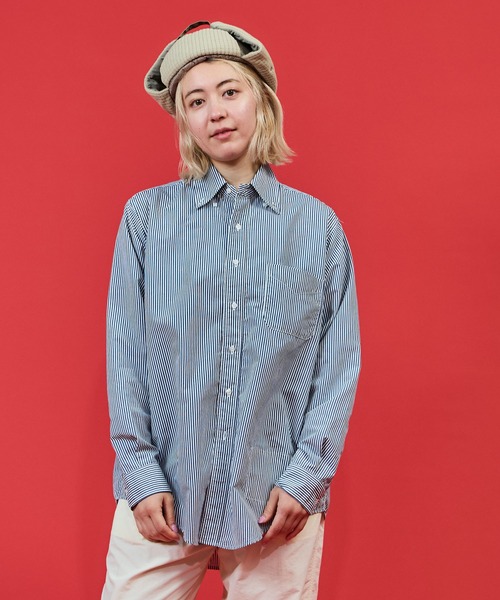 BURLAP OUTFITTER（バーラップアウトフィッター）の「GENERAL B.D. SHIRT PRINTED / ジェネラル ボタンダウン シャツ（シャツ/ブラウス・メンズ・チャコールグレー/ブルー・LARGE/MEDIUM/X-LARGE/SMALL）」の11枚目の写真