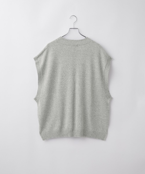 molk（モルク）の「【molk】サイドスリットメランジVネックニットベスト（ベスト・メンズ・ブルー/グレー/ブラック・L/M/S）」の13枚目の写真