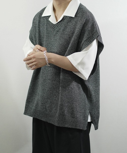 ○MATIN KIM○SPELL POINT STRIPE KNIT VEST ニットベスト 人気
