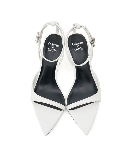 ODETTE E ODILE（オデットエオディール）の「【WEB限定】ポインテッドアシンメトリーウェッジ サンダル60●（サンダル・レディース・シルバー/ホワイト/ブラック・22cm/22.5cm/23cm/23.5cm/24cm/24.5cm）」の2枚目の写真