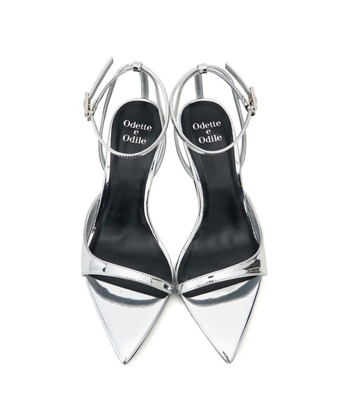 ODETTE E ODILE（オデットエオディール）の「【WEB限定】ポインテッドアシンメトリーウェッジ サンダル60●（サンダル・レディース・シルバー/ホワイト/ブラック・22cm/22.5cm/23cm/23.5cm/24cm/24.5cm）」の5枚目の写真