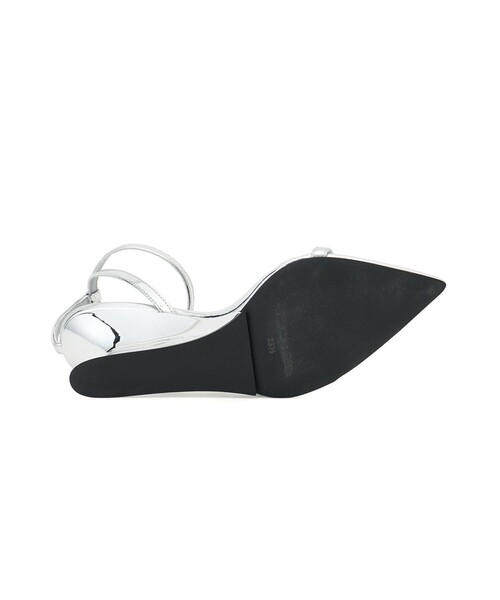 ODETTE E ODILE（オデットエオディール）の「【WEB限定】ポインテッドアシンメトリーウェッジ サンダル60●（サンダル・レディース・シルバー/ホワイト/ブラック・22cm/22.5cm/23cm/23.5cm/24cm/24.5cm）」の8枚目の写真