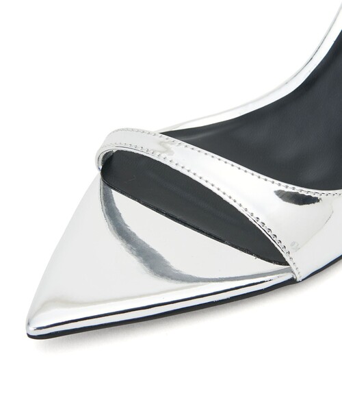 ODETTE E ODILE（オデットエオディール）の「【WEB限定】ポインテッドアシンメトリーウェッジ サンダル60●（サンダル・レディース・シルバー/ホワイト/ブラック・22cm/22.5cm/23cm/23.5cm/24cm/24.5cm）」の10枚目の写真