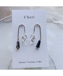 【cheri】アシンメトリーのモービルピアス/シルバー/チタン(MA)