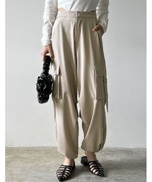 [2024SS COLLECTION][低身長サイズ有]サイドラインサテンカーゴパンツ