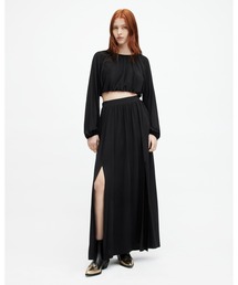 ALLSAINTS | CASANDRA DRAPED MAXI SKIRT | CASANDRA ドレープ マキシ スカート(スカート)