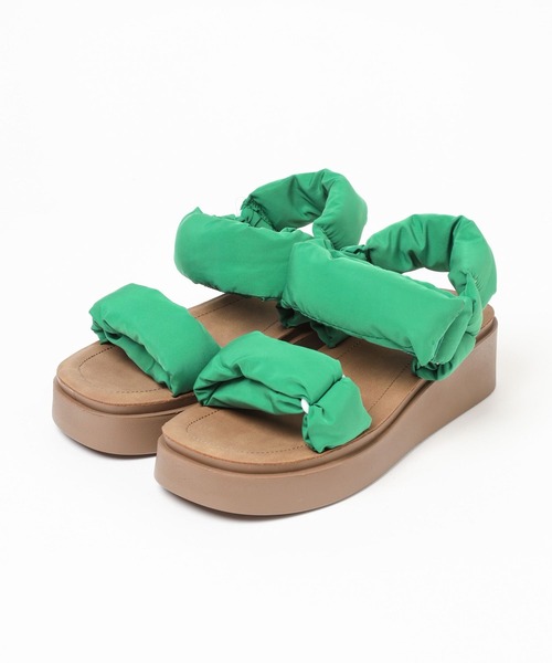 niko and...（ニコアンド）の「オリジナルパテッドサンダル（サンダル・レディース・キャメル/グリーン・SMALL/LARGE/MEDIUM）」の6枚目の写真