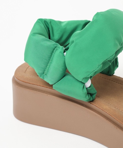 niko and...（ニコアンド）の「オリジナルパテッドサンダル（サンダル・レディース・キャメル/グリーン・SMALL/LARGE/MEDIUM）」の17枚目の写真