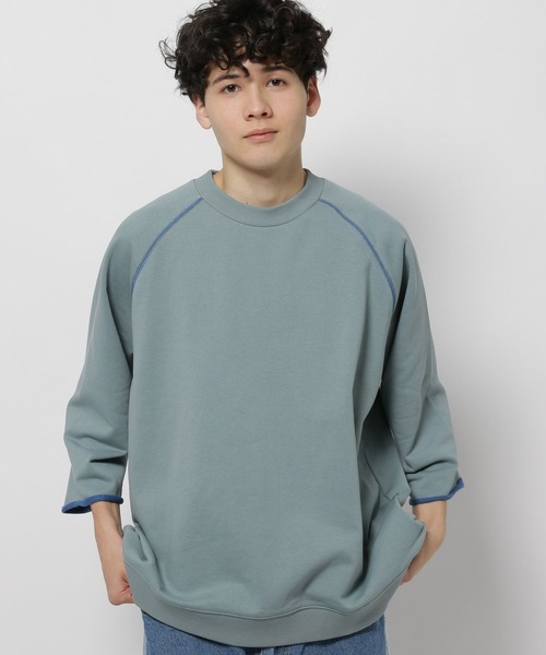 niko and...(ニコアンド)の「裏配色ハーフスリーブ裏毛プルオーバー(Tシャツ/カットソー・メンズ・グレー/アイボリー/ライトグリーン・MEDIUM/LARGE)」の19枚目の写真