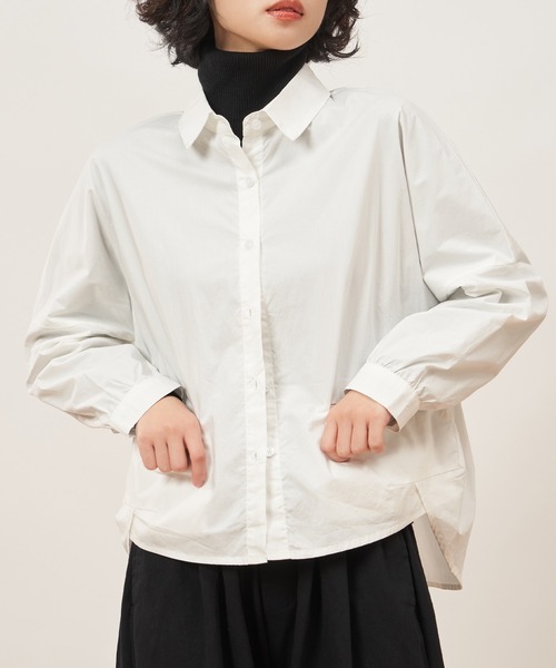 ROCOCO(ロココ)の「着回し力抜群なトレンドシャツ。(シャツ/ブラウス・レディース・ホワイト/ブラック・M~L)」の12枚目の写真