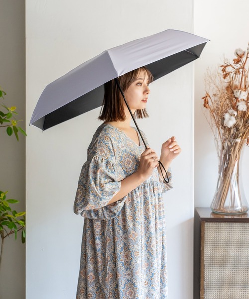 VitaFelice(ヴィータフェリーチェ)の「完全遮光 晴雨兼用折りたたみ日傘(ワンタッチ自動開閉)【遮光率100%・UV遮蔽率99.9%以上 】軽量 雨傘(折りたたみ傘・レディース・ブラック/ブルー/グレー/オフホワイト/ラベンダー/ネイビー/ピンク・FREE)」の18枚目の写真
