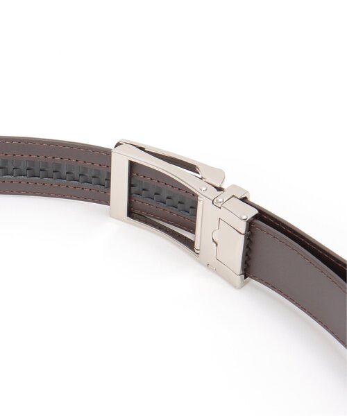 ikka（イッカ）の「３０ｍｍサフィアーノキーリットベルト（ベルト・メンズ・ブラック/ダークブラウン・FREE）」の9枚目の写真