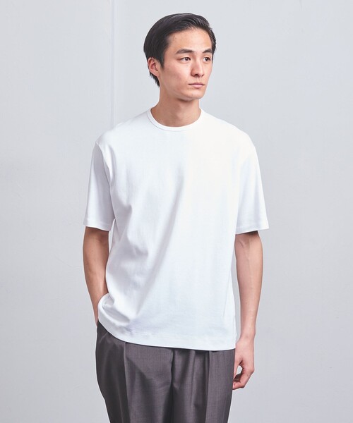 UNITED ARROWS（ユナイテッドアローズ）の「オーガニックコットン ナロ―バインダー Tシャツ（Tシャツ/カットソー・メンズ・ナチュラル/ライトピンク/オリーブ/ホワイト/ダークグレー/ネイビー・L/XL/S/M）」の2枚目の写真