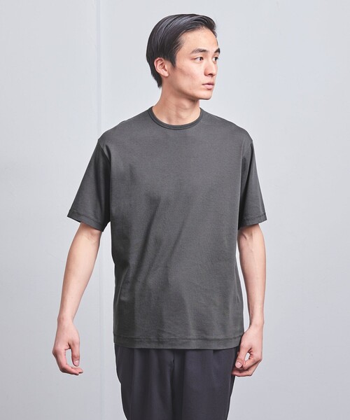 UNITED ARROWS（ユナイテッドアローズ）の「オーガニックコットン ナロ―バインダー Tシャツ（Tシャツ/カットソー・メンズ・ナチュラル/ライトピンク/オリーブ/ホワイト/ダークグレー/ネイビー・L/XL/S/M）」の3枚目の写真