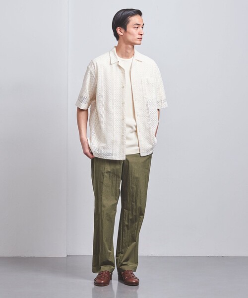 UNITED ARROWS（ユナイテッドアローズ）の「オーガニックコットン ナロ―バインダー Tシャツ（Tシャツ/カットソー・メンズ・ナチュラル/ライトピンク/オリーブ/ホワイト/ダークグレー/ネイビー・L/XL/S/M）」の14枚目の写真