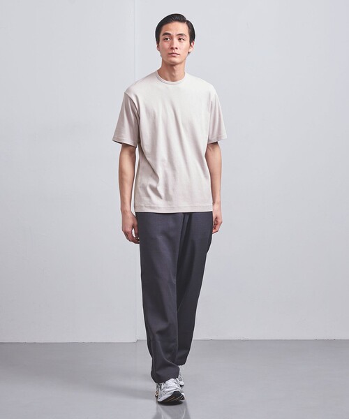 UNITED ARROWS（ユナイテッドアローズ）の「オーガニックコットン ナロ―バインダー Tシャツ（Tシャツ/カットソー・メンズ・ナチュラル/ライトピンク/オリーブ/ホワイト/ダークグレー/ネイビー・L/XL/S/M）」の15枚目の写真