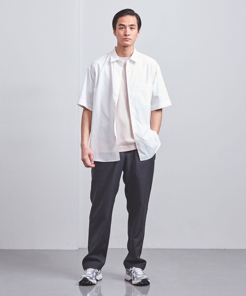 UNITED ARROWS（ユナイテッドアローズ）の「オーガニックコットン ナロ―バインダー Tシャツ（Tシャツ/カットソー・メンズ・ナチュラル/ライトピンク/オリーブ/ホワイト/ダークグレー/ネイビー・L/XL/S/M）」の16枚目の写真