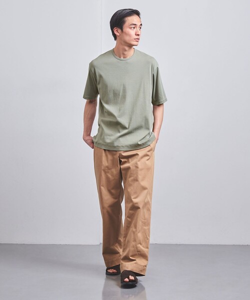 UNITED ARROWS（ユナイテッドアローズ）の「オーガニックコットン ナロ―バインダー Tシャツ（Tシャツ/カットソー・メンズ・ナチュラル/ライトピンク/オリーブ/ホワイト/ダークグレー/ネイビー・L/XL/S/M）」の17枚目の写真