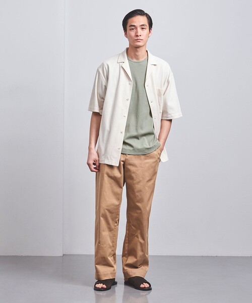 UNITED ARROWS（ユナイテッドアローズ）の「オーガニックコットン ナロ―バインダー Tシャツ（Tシャツ/カットソー・メンズ・ナチュラル/ライトピンク/オリーブ/ホワイト/ダークグレー/ネイビー・L/XL/S/M）」の18枚目の写真