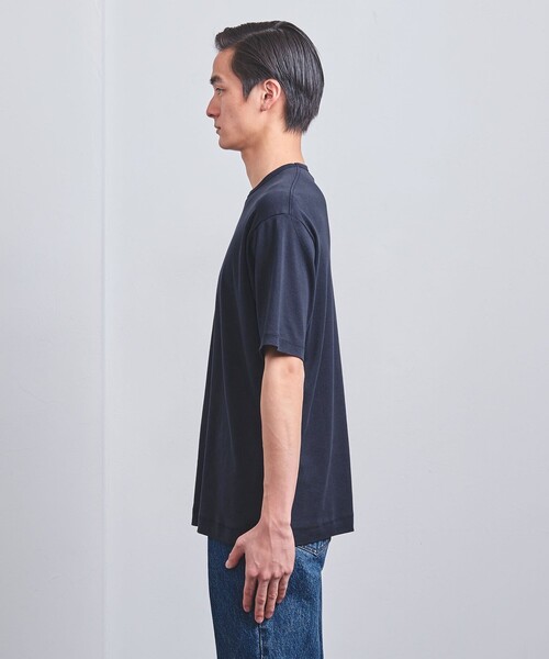 UNITED ARROWS（ユナイテッドアローズ）の「オーガニックコットン ナロ―バインダー Tシャツ（Tシャツ/カットソー・メンズ・ナチュラル/ライトピンク/オリーブ/ホワイト/ダークグレー/ネイビー・L/XL/S/M）」の20枚目の写真