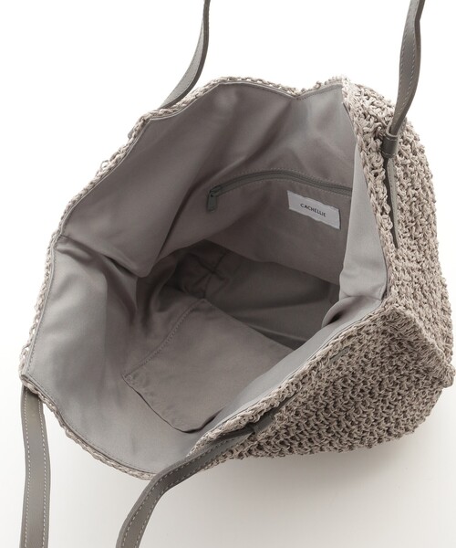 &Bridge(アンドブリッジ)の「cachellier(カシェリエ) 編みトートバッグ(GY)(トートバッグ・レディース・グレー・99)」の4枚目の写真
