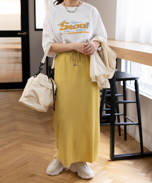 LEPSIM（レプシィム）の「プリントBIG-Tシャツ　111113（Tシャツ/カットソー・レディース・ブルー/杢グレー/チャコールグレー/オフホワイト/ホワイト/チャコール/イエロー・FREE）」の8枚目の写真