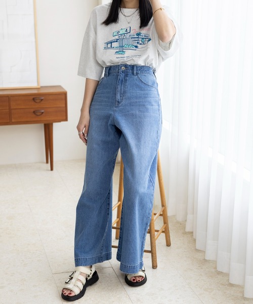 LEPSIM（レプシィム）の「プリントBIG-Tシャツ　111113（Tシャツ/カットソー・レディース・ブルー/杢グレー/チャコールグレー/オフホワイト/ホワイト/チャコール/イエロー・FREE）」の12枚目の写真