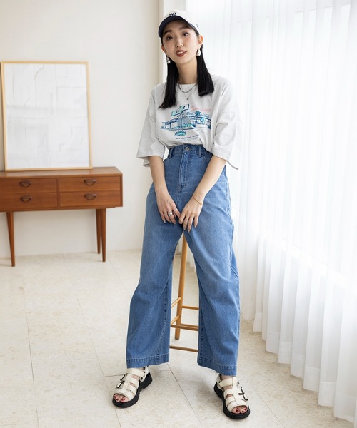 LEPSIM（レプシィム）の「プリントBIG-Tシャツ　111113（Tシャツ/カットソー・レディース・ブルー/杢グレー/チャコールグレー/オフホワイト/ホワイト/チャコール/イエロー・FREE）」の11枚目の写真