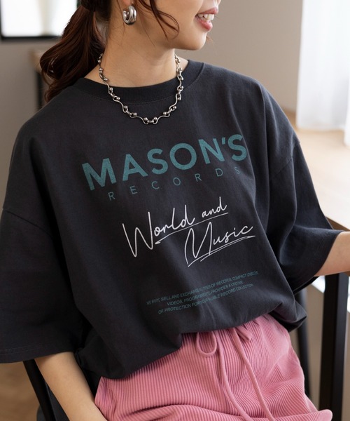 LEPSIM（レプシィム）の「プリントBIG-Tシャツ　111113（Tシャツ/カットソー・レディース・ブルー/杢グレー/チャコールグレー/オフホワイト/ホワイト/チャコール/イエロー・FREE）」の19枚目の写真