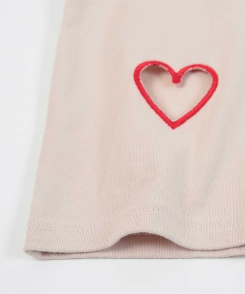 miette(ミエット)の「ハートカットTシャツ(Tシャツ/カットソー・レディース・オフホワイト/ライトベージュ/ブラック・FREE)」の9枚目の写真