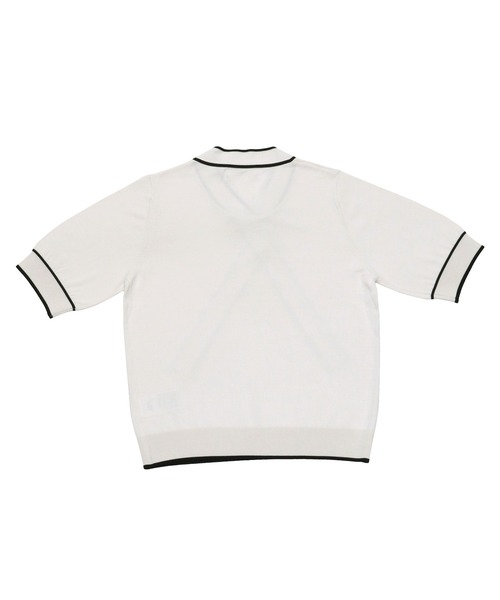 TOKYO SHIRTS(トウキョウシャツ)の「配色ボウタイプルオーバーニット 五分袖(ニット/セーター・レディース・オフホワイト/ブルー・LL/M/L)」の4枚目の写真