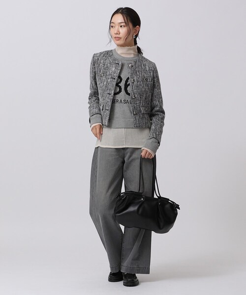 GALLEST(ギャレスト)の「◆タックハンドバッグ(ハンドバッグ・レディース・ブラック/シルバー/イエロー系その他・00)」の4枚目の写真