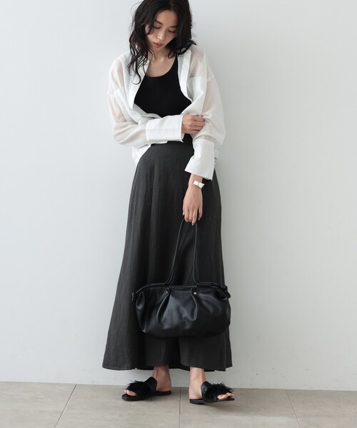 GALLEST(ギャレスト)の「◆タックハンドバッグ(ハンドバッグ・レディース・ブラック/シルバー/イエロー系その他・00)」の6枚目の写真