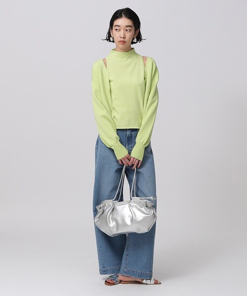 GALLEST(ギャレスト)の「◆タックハンドバッグ(ハンドバッグ・レディース・ブラック/シルバー/イエロー系その他・00)」の10枚目の写真