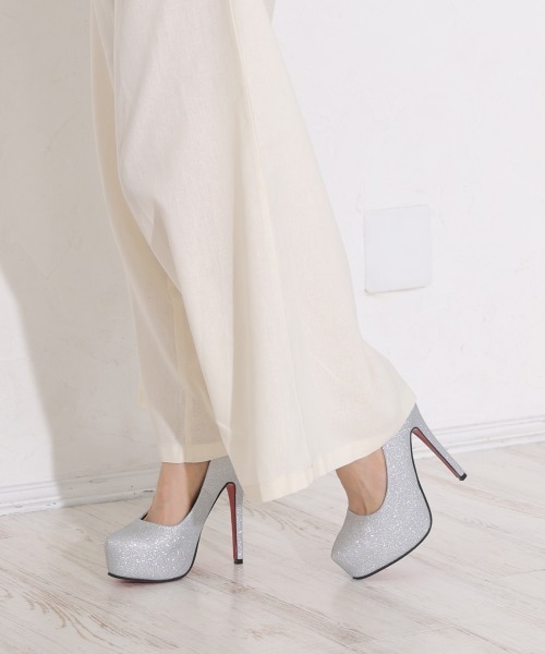 DEMETER（デメテル）の「クッションインソール 厚底 ピンヒール パンプス（パンプス・レディース・シルバー/ブラック系その他/ブラック系その他3/ブラック系その他2/ブラック/ブラック系その他4/ホワイト・S/M/L/LL）」の7枚目の写真