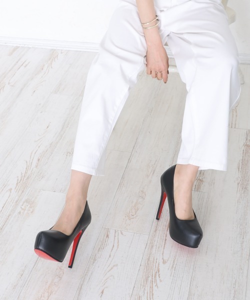 DEMETER（デメテル）の「クッションインソール 厚底 ピンヒール パンプス（パンプス・レディース・シルバー/ブラック系その他/ブラック系その他3/ブラック系その他2/ブラック/ブラック系その他4/ホワイト・S/M/L/LL）」の3枚目の写真