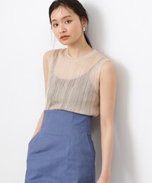 OPAQUE.CLIP | 【大草直子さんコラボ】シアーノースリーブニット(ニット/セーター)