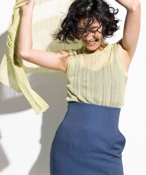 セール】【大草直子さんコラボ】シアーノースリーブニット（ニット  
