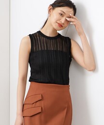 OPAQUE.CLIP | 【大草直子さんコラボ】シアーノースリーブニット(ニット/セーター)