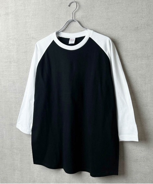 Printstar(プリントスター)の「【Printstar / プリントスター】5.6オンス ヘビーウェイト ベースボールTシャツ(Tシャツ/カットソー・メンズ・杢グレー/ブラック×ホワイト/ホワイト×ブラック/ホワイト/ブラック・XL/L/M)」の4枚目の写真